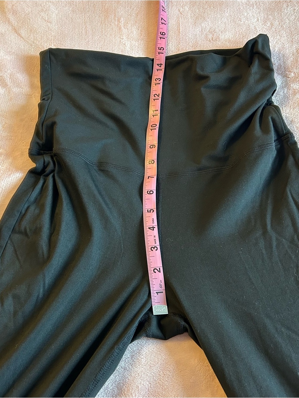 Embrace Your Love black fold over flared yoga pants size M athletic athleisure - Picture 7 of 8